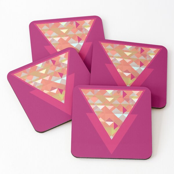 Aperçu de l'œuvre Triangles géométriques roses créée et vendue par ClaudiaGrosso.