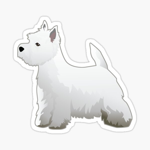 West Highland White Terrier - Westie - Basic Breed Silhouette Sticker