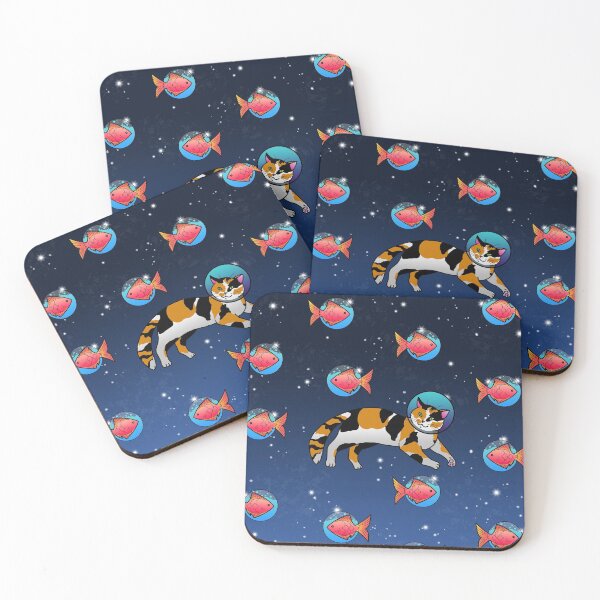 Item preview, Space Cat and Space Fish designed and sold by OrangeSiren.