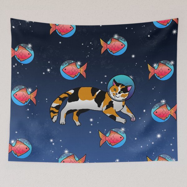 Item preview, Space Cat and Space Fish designed and sold by OrangeSiren.