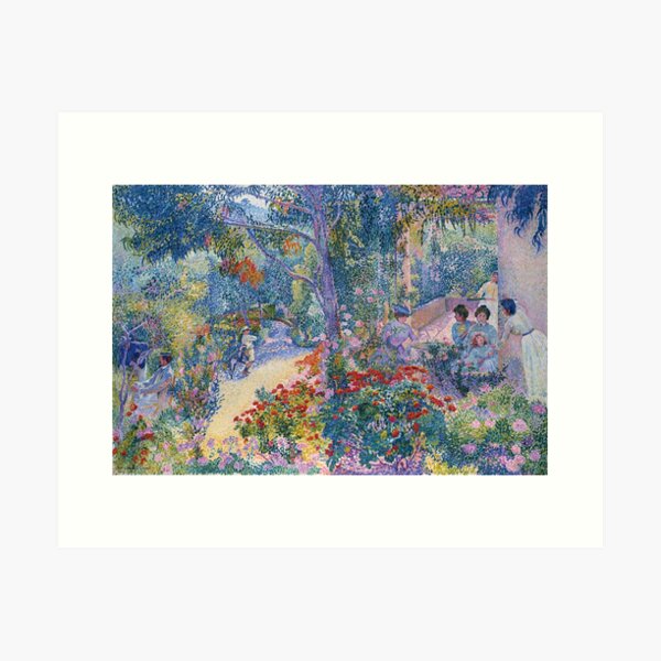 Aperçu de l'œuvre Après-midi dans le Jardin (1904) - Henri-Edmond Cross créée et vendue par SALON DES ARTS.