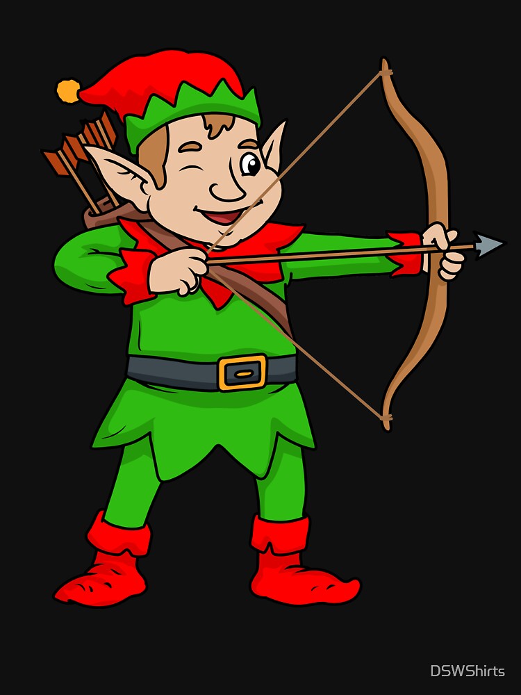 "Christmas Archery Gift Kids Bow Tshirt Men Archery Elf" Pullover