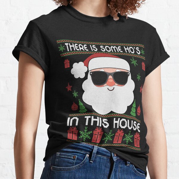 WHERE MY HO'S AT Santa Merry Christmas Xmas Funny Sweatshirt 567 