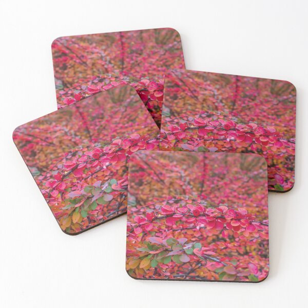 Item preview, Red green barberry leaves in autumn designed and sold by lena-maximova.
