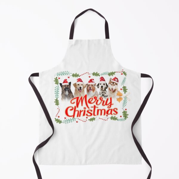 Item preview, Five dogs with Christmas hats, group of dogs wishes a Merry Christmas designed and sold by Toffy2222.