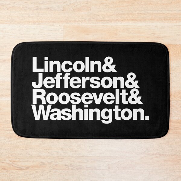 Item preview, Mount Rushmore - Last Names of Presidents (white letters) designed and sold by dudethecreator.