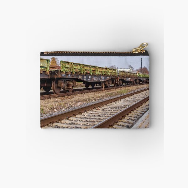 Item preview, Railroad track and chain of old rusty wagons designed and sold by lena-maximova.