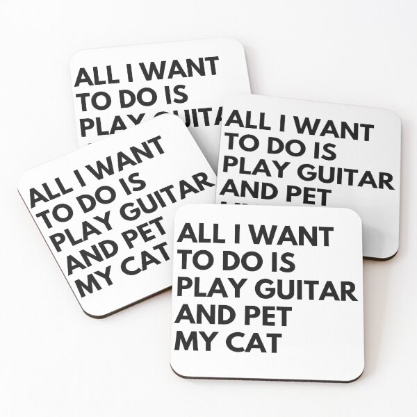 Item preview, All I Want to do is play Guitar and pet my Cat designed and sold by fantasticpud.
