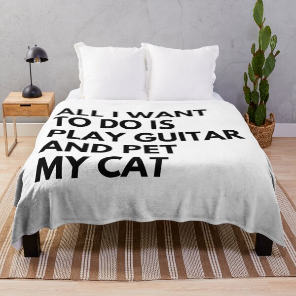 Item preview, All I Want to do is play Guitar and pet my Cat designed and sold by fantasticpud.