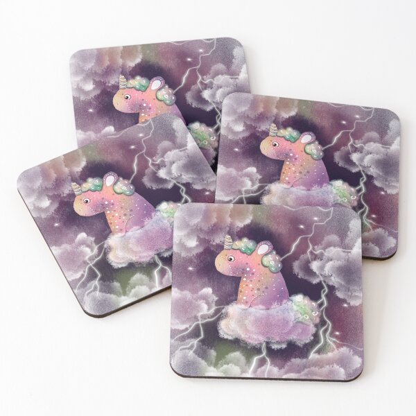 Item preview, unicorn on a cloud among lightning designed and sold by fiolika.