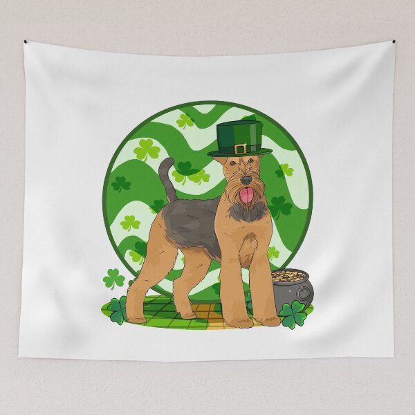 Item preview, Irish Airedale Terrier Leprechaun St. Patricks Day  designed and sold by Nosek1ng.
