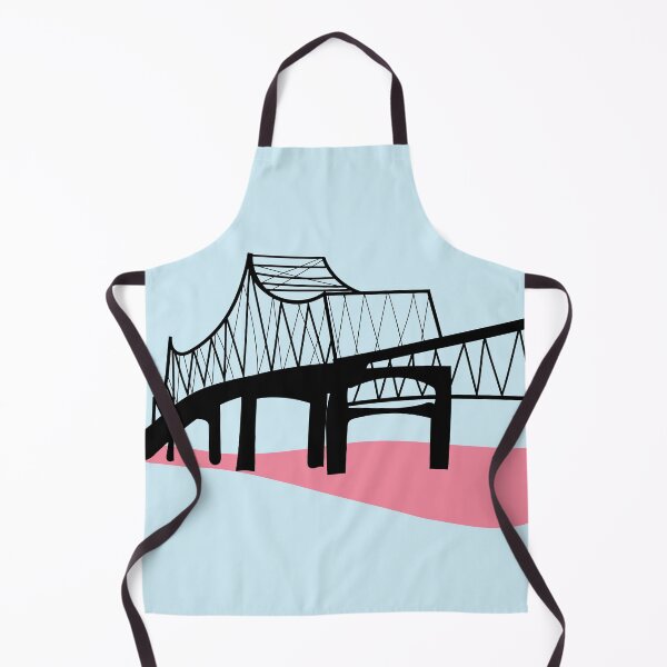 Item preview, Baton Rouge Mississippi River Bridge Pink and Blue designed and sold by miralbarart.