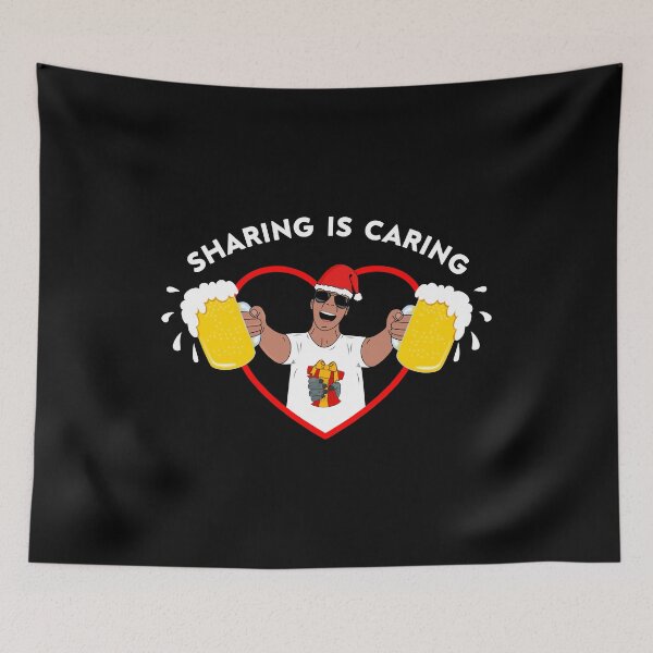Item preview, Sharing Is Caring Funny Beer Lover Gift T-Shirt For Christmas designed and sold by Paulina Vanlife.
