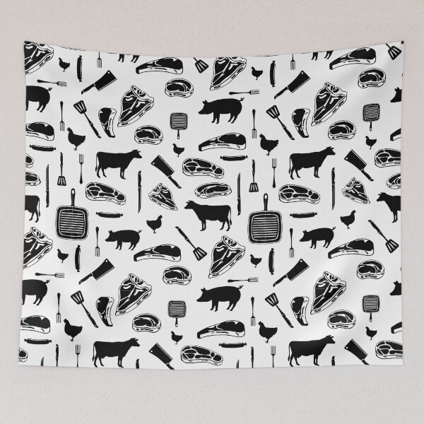 Item preview, Carnivore lover surface pattern designed and sold by PurrfectCorner.