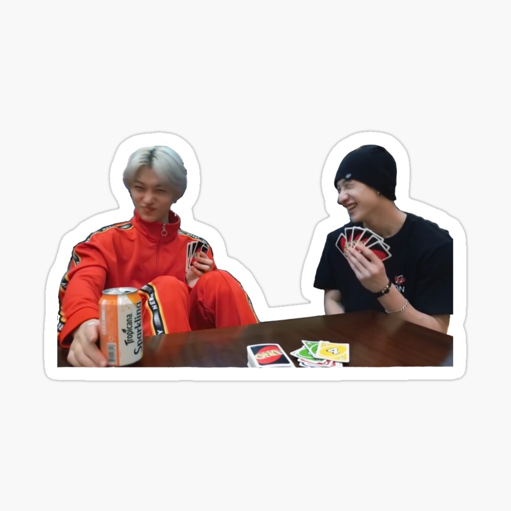 Chan Com Felix Jogando Uno Em Skz Vlog Magnet Adesivos Crianças