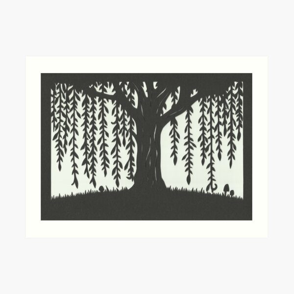 Willow Tree Papercut Art Print