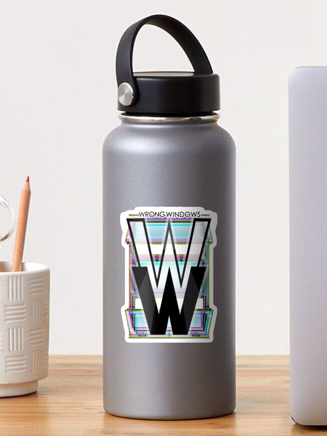 Thumbnail 1 of 3, Sticker, Wrong Windows Double-W Logo Variant #4 (RGB Casement/Pinched) designed and sold by billyzduke.