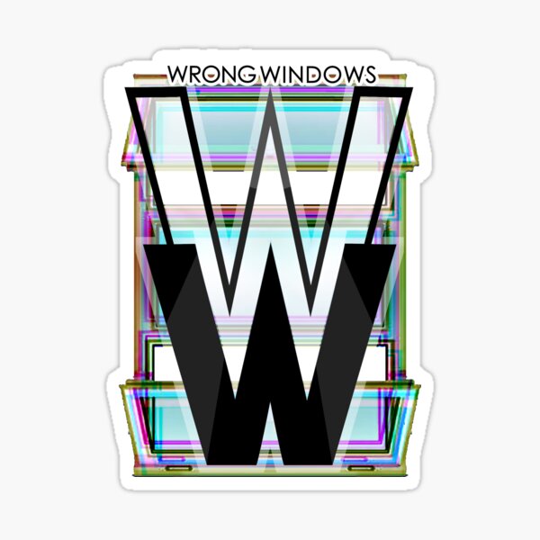Wrong Windows Double-W Logo Variant #4 (RGB Casement/Pinched) Sticker
