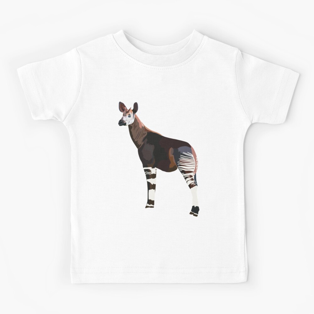 O is for Okapi  Kids T-Shirt for Sale by thezoogirl
