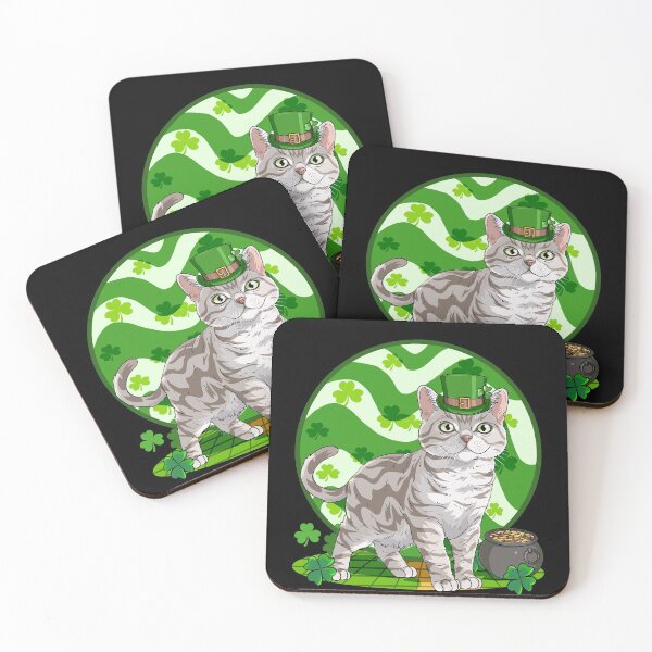 Item preview, American Shorthair Cat Irish Leprechaun St. Patricks Day  designed and sold by Nosek1ng.