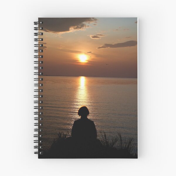 Item preview, Woman meditating about Baikal Lake at sunruse time designed and sold by RaimondKlavins.