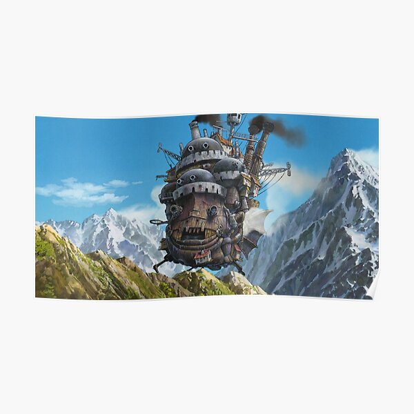 HOWLS MOVING CASTLE SHIP Poster