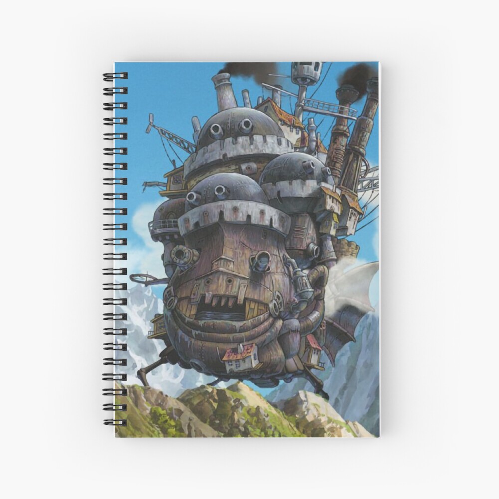 "HOWLS MOVING CASTLE SHIP" Spiral Notebook for Sale by vindamr Redbubble