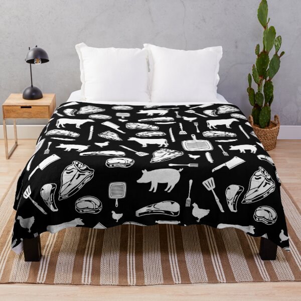 Item preview, Carnivore diet surface pattern black and white designed and sold by PurrfectCorner.