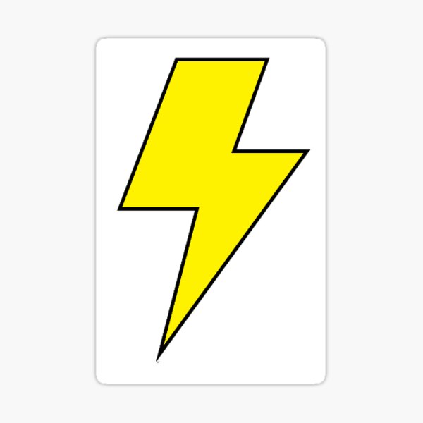 Yellow Lightning Bolt Sticker For Sale By Annetyler Redbubble