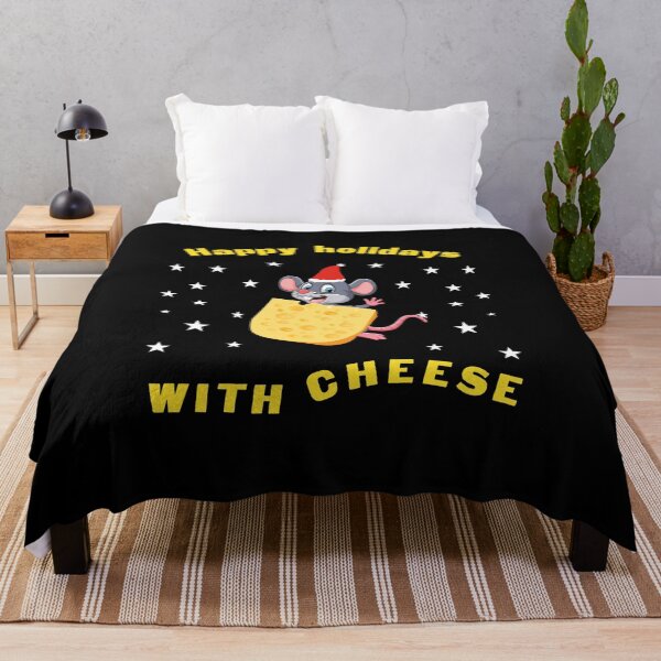 Artikelvorschau, Happy holidays with cheese mit lustiger Maus in Weihnachtsstimmung entworfen und verkauft von Bodino.