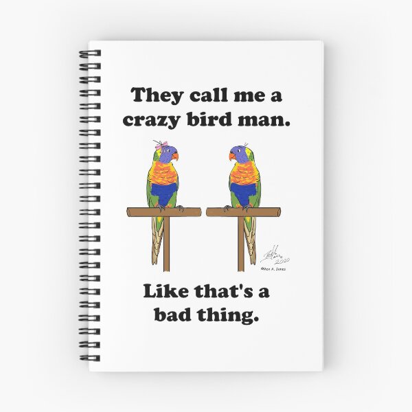 Item preview, Crazy Bird Man with Rainbow Lorikeets designed and sold by Laughing Parrot Studio.