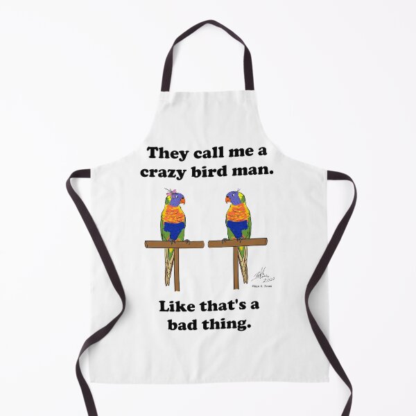 Item preview, Crazy Bird Man with Rainbow Lorikeets designed and sold by Laughing Parrot Studio.