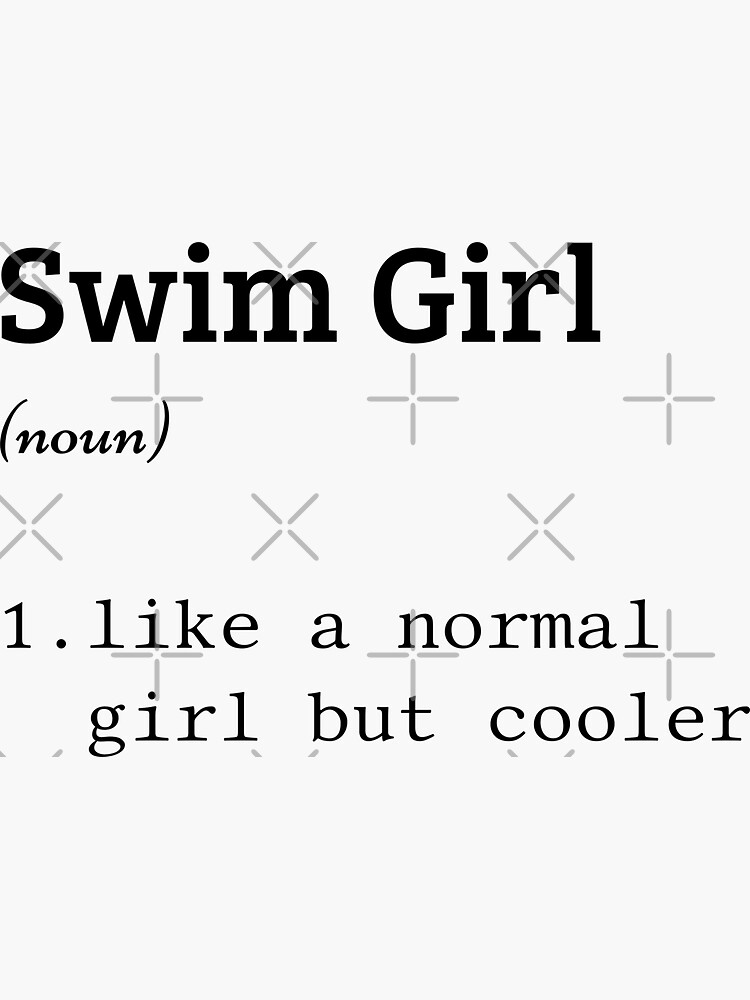 "Swimming Girl" Sticker by Kryslor Redbubble