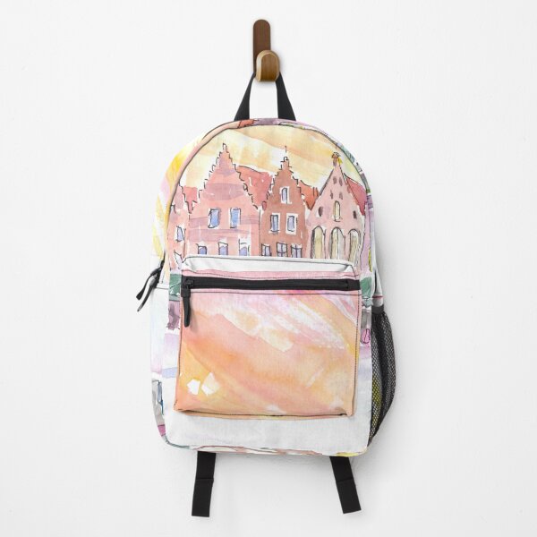 Item preview, Bruges Belgium Historic Marketplace At Sunrise designed and sold by artshop77.