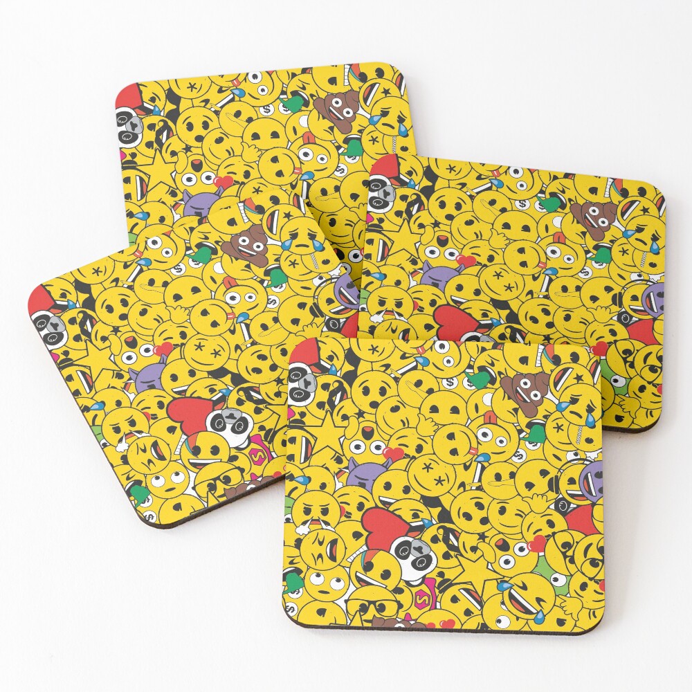 emoji overload Coasters (Set of 4)
