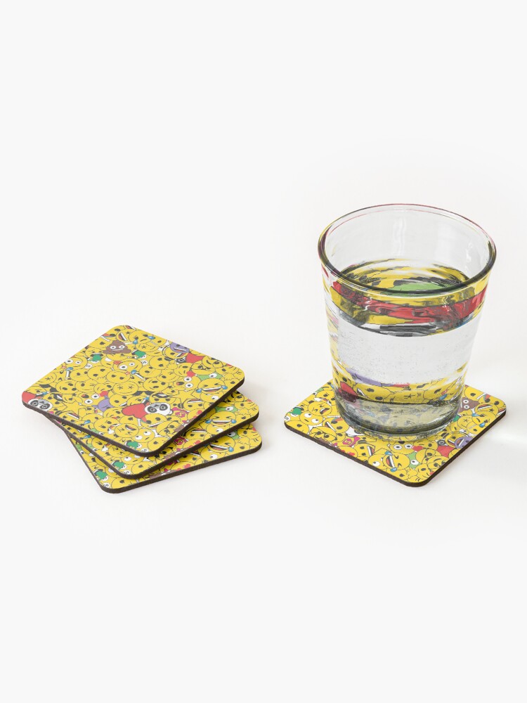 Alternate view of emoji overload Coasters (Set of 4)