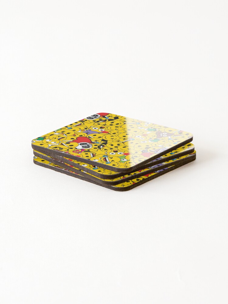 Alternate view of emoji overload Coasters (Set of 4)