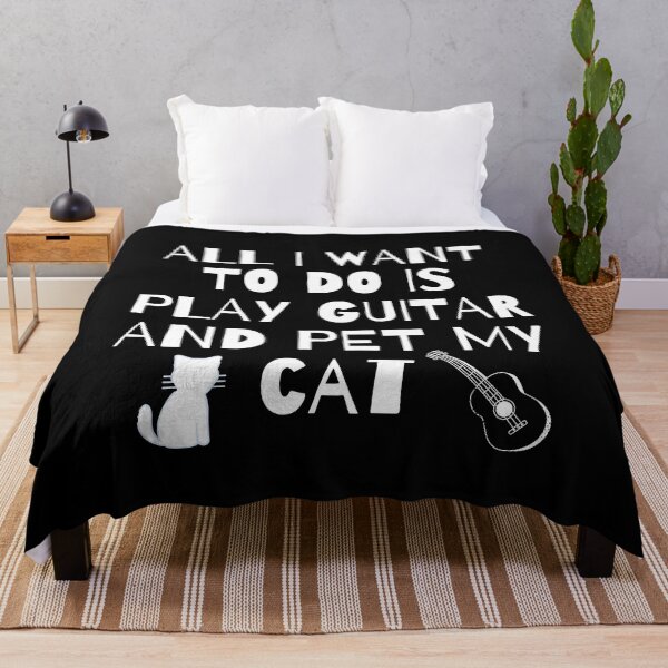 Item preview, All I Want to do is play Guitar and pet my Cat designed and sold by fantasticpud.