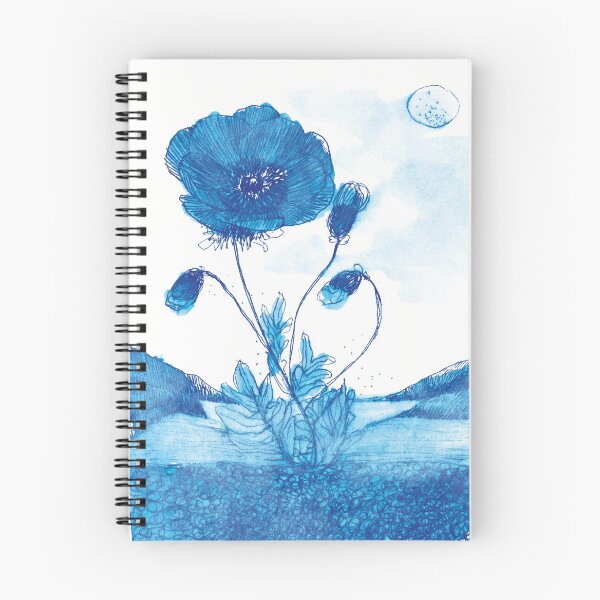 Item preview, Blue poppy watercolor designed and sold by Ellen Jansen.