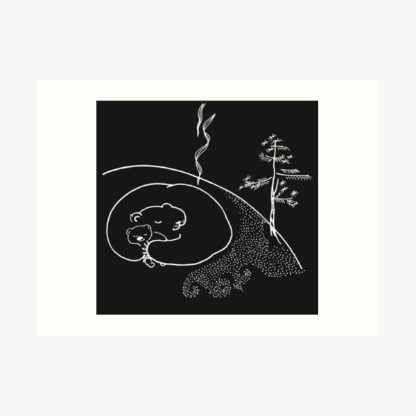 Sweet dreams (white on a dark background) Art Print