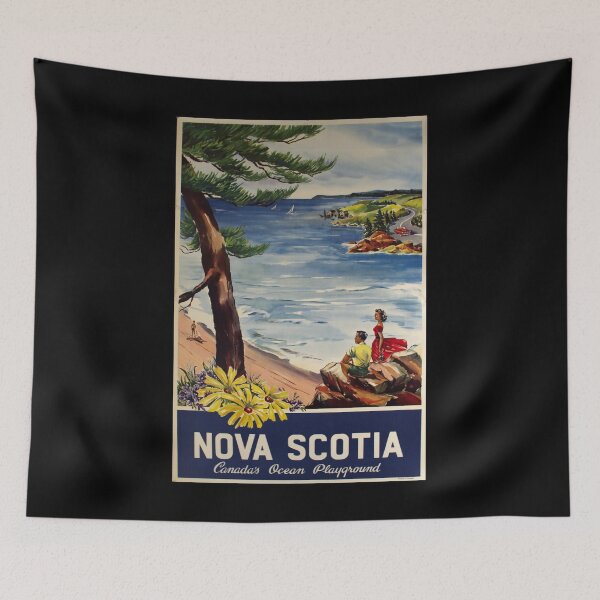 Item preview, retro classic Nova Scotia poster designed and sold by CorasPosters.