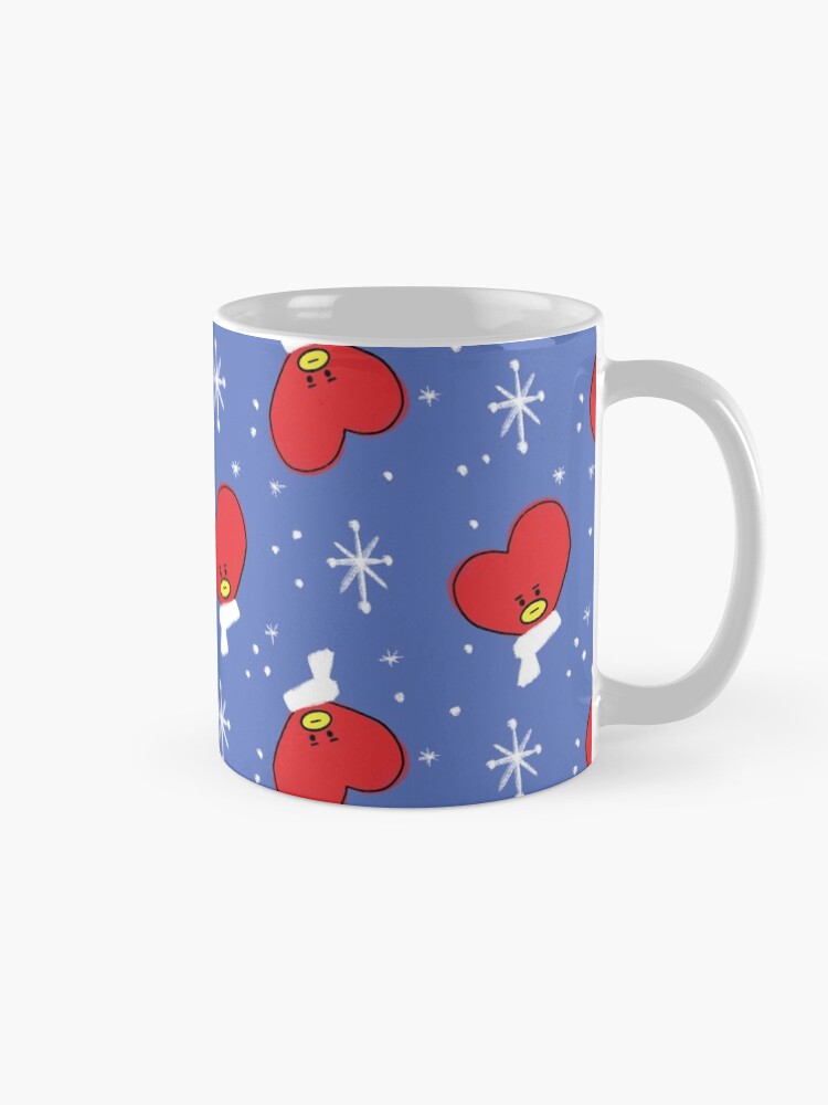 Alternate view of Heart Shape BTS Tata Christmas Pattern Mug
