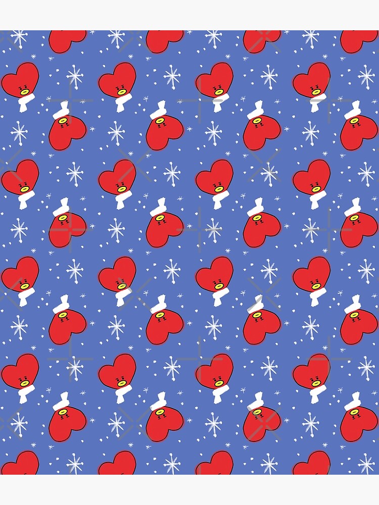 Heart Shape BTS Tata Christmas Pattern by StellarTatter