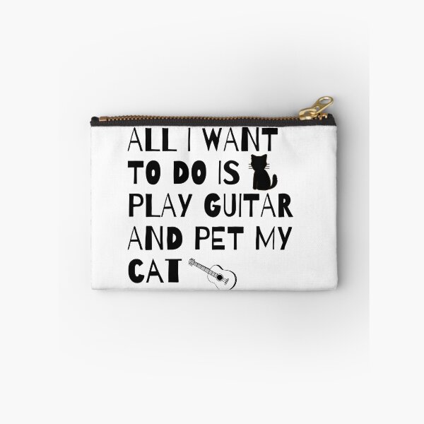 Item preview, All I Want to do is play Guitar and pet my Cat designed and sold by fantasticpud.