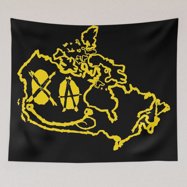 Item preview, CA Eyes Canada Grunge Smiling Face Black Background designed and sold by pelagio.