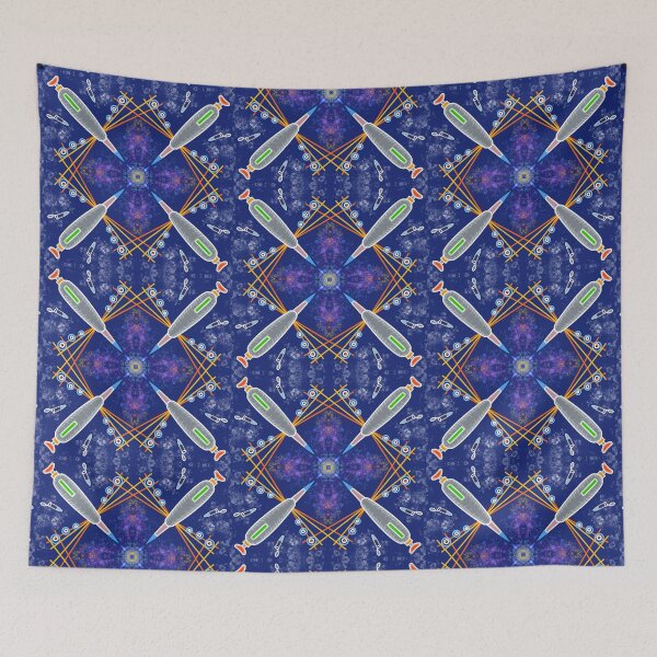 Item preview, Hail the laboratory pipettes - blue background designed and sold by Osher-BioArt.