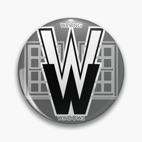 Item preview, Wrong Windows Double-W Logo Variant #2.5 (2 Double-Hung Sashes) designed and sold by billyzduke.
