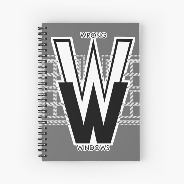 Wrong Windows Double-W Logo Variant #2.5 (2 Double-Hung Sashes) Spiral Notebook