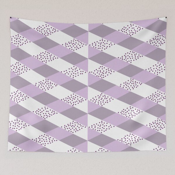 Item preview, Levander stripes and dots surface pattern designed and sold by PurrfectCorner.