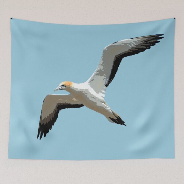 Item preview, Northern Gannet Flying Color Print designed and sold by designsasstultd.